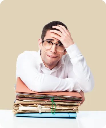 Stacks of paperwork