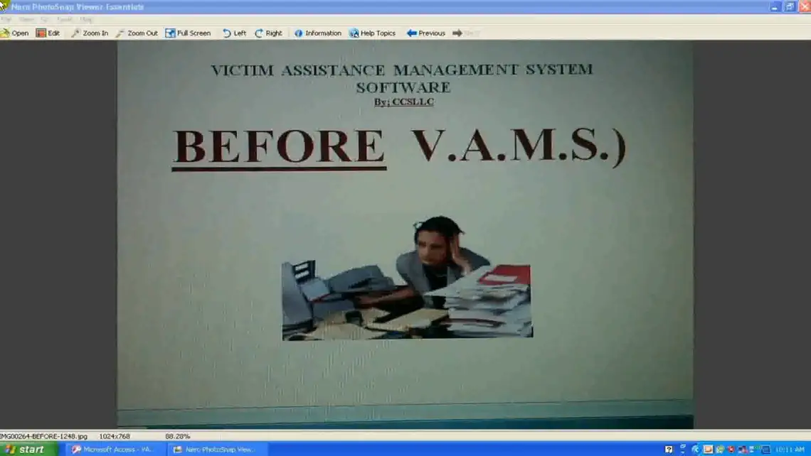 First frame of the VAMS demo video